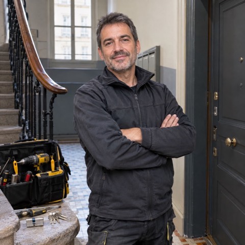 Portrait d'un artisan serrurier